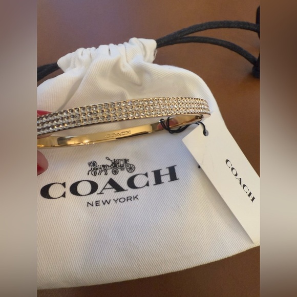 NWT Coach Pavé Hinged Bangle - Picture 4 of 5